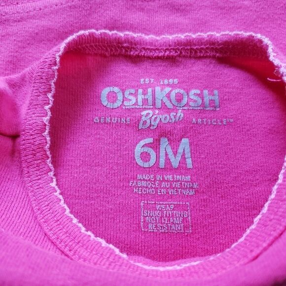 🎁 Oshkosh Girl Sleeper 6 Mos Baby PJs💝3for$20 - Picture 7 of 7